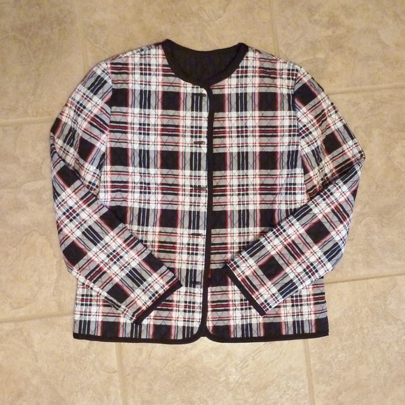 Quilted Jacket Black and White Plaid NWT - Picture 5 of 8